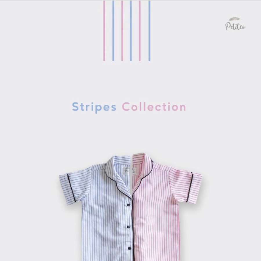 PETITCO STRIPE COLLECTION - PIYAMA ANAK