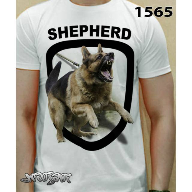 Kaos 3d Hewan Anjing Helder Binatang Dog German Shepherd Shopee