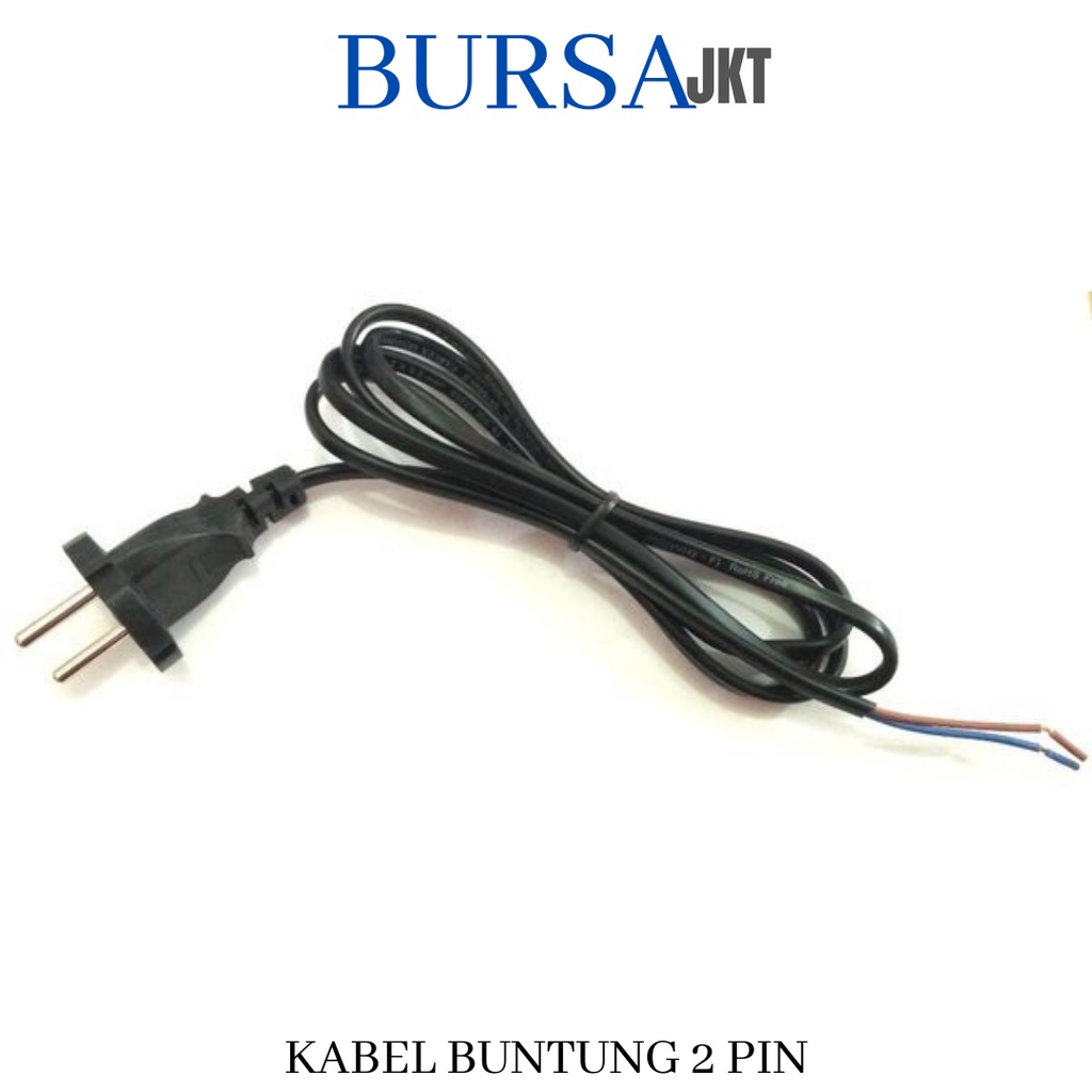 KABEL BUNTUNG 2  PIN 2METER ISI TEMBAGA TAHAN API AWET 2 X 0.75 MM