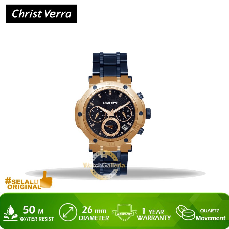 Jam Tangan Christ Verra CV 52283LD-1J BLU Original Murah