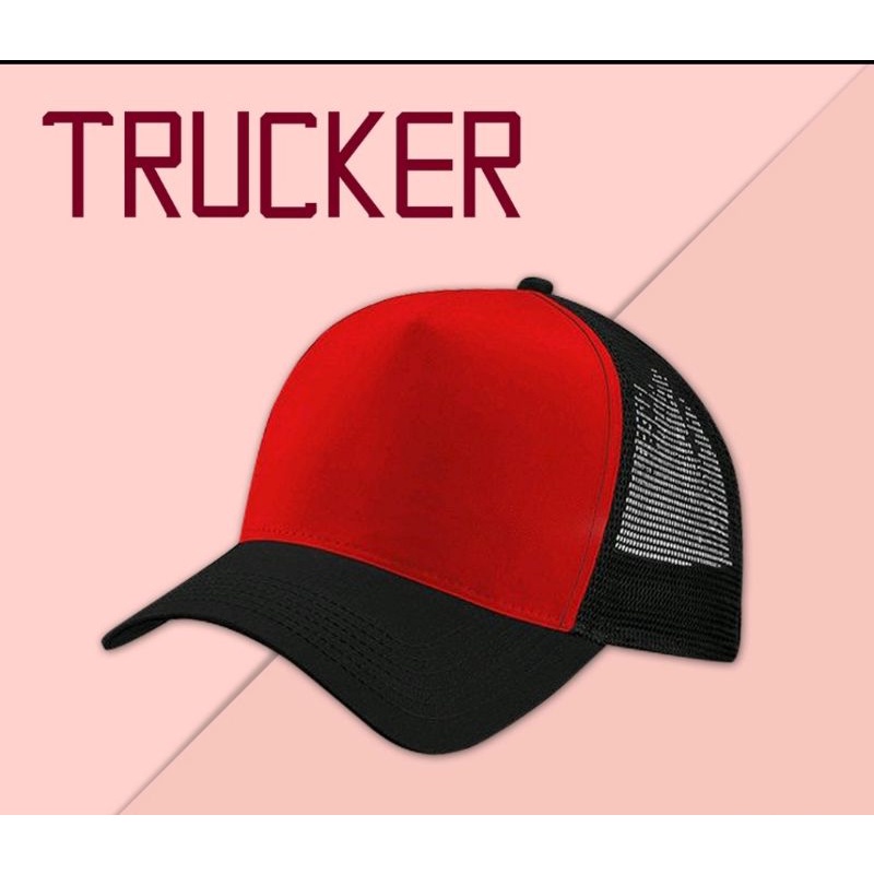 Topi Trucker Combinasi / jaring polos /  murah / gudang topi