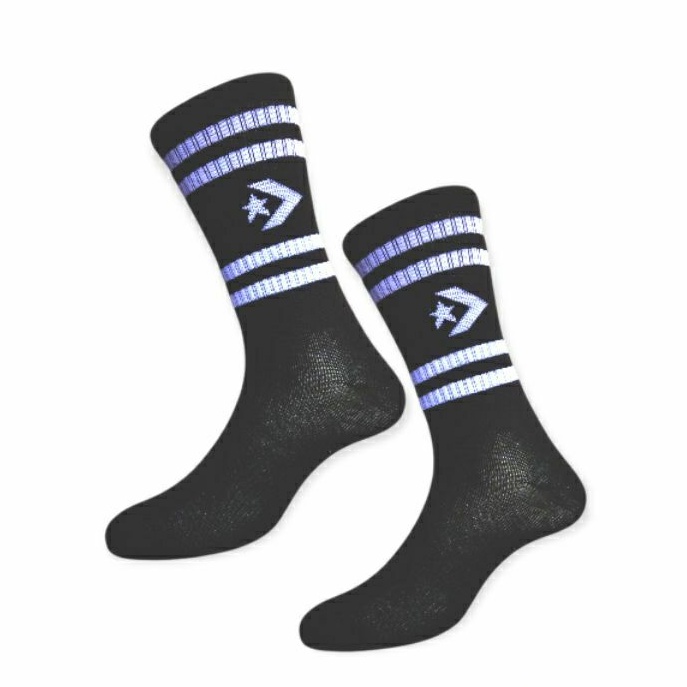 KAOS KAKI PRIA WANITA KAOS KAKI MOTIF KAOS KAKI OLDSCHOOL CONVERSE WARNA HITAM LOGO PUTIH
