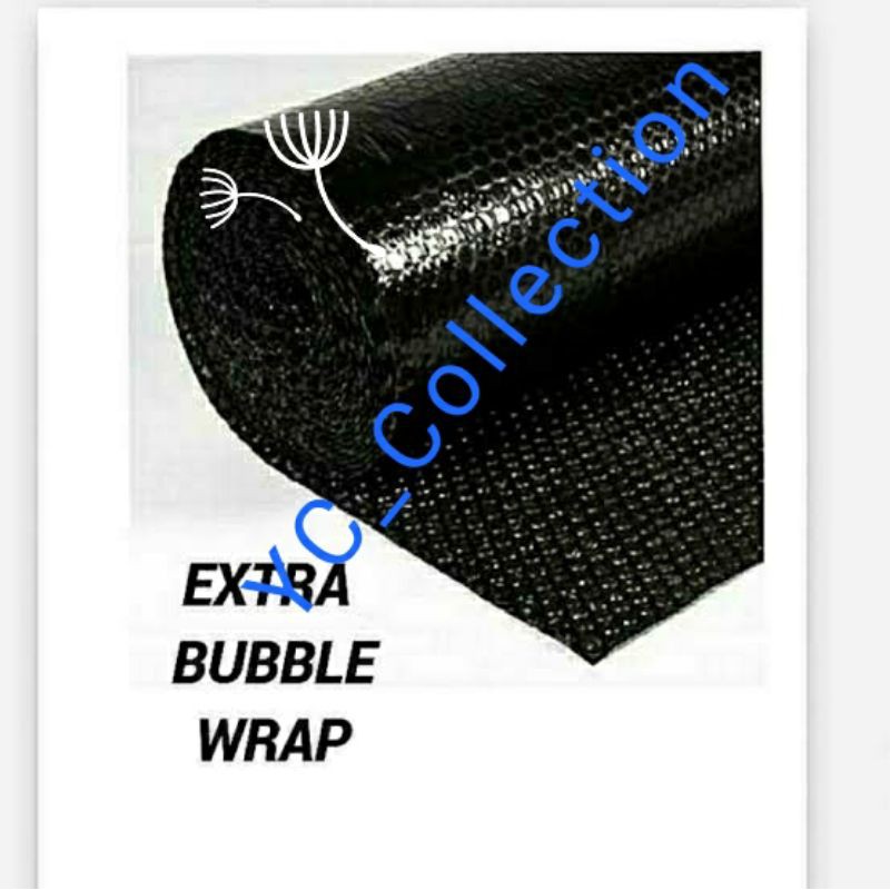 Tambahan packing bubble warp untuk produk yang rawan pecah, bocor, cairan, dll