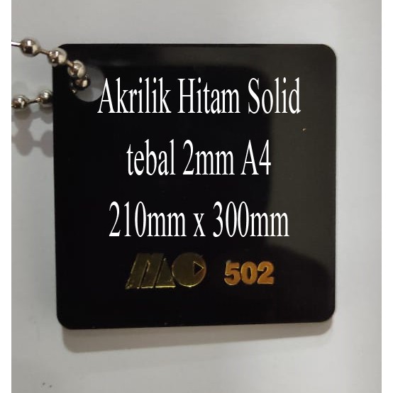 

Akrilik marga cipta hitam solid A4 2mm