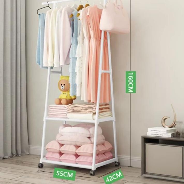 Triangle Stand Hanger / Rak Gantung Segitiga/ Gantungan Baju / Rak Baju Pipa Besi Rakit