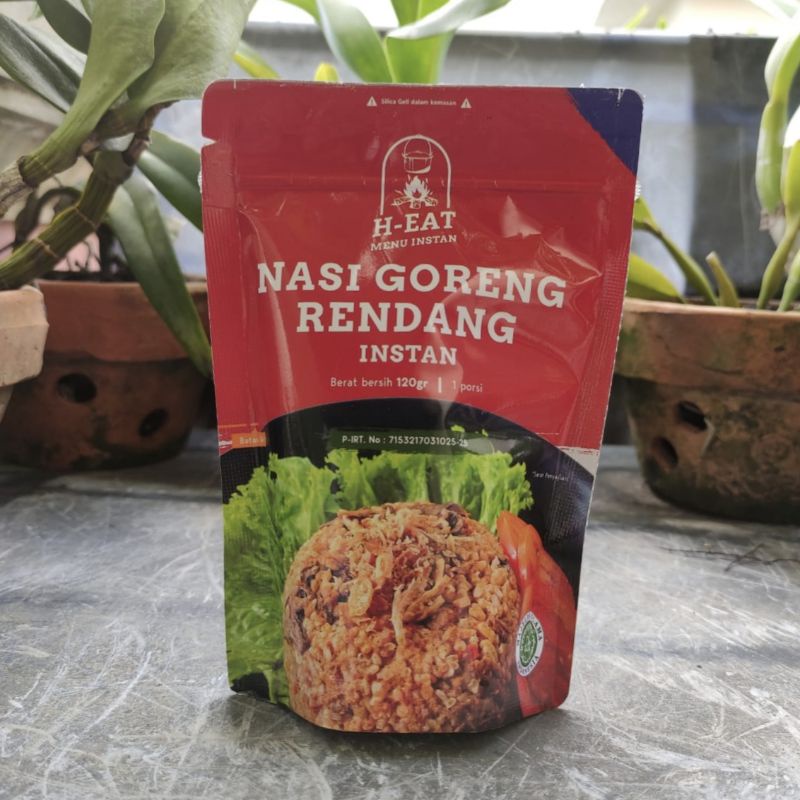 Makanan Instan H EAT Makanan Gunung Nasi Putih, Nasi Kuning, Mashroom Pho, Nasi Goreng Rendang