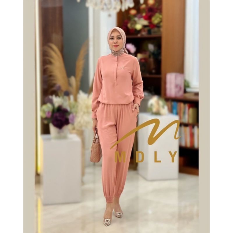 Gamis Stelan wanita terbaru Raven Set By Mdly  3074