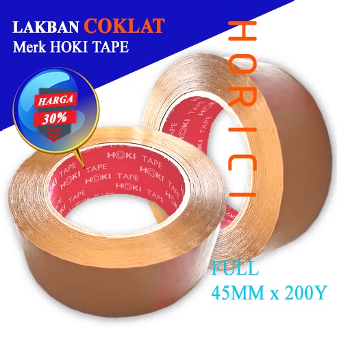 Murah Super Clean FULL 45mmx200Y LAKBAN BENING dan Coklat  HORICI TAPE DAN HOKI TAPE/ISOLASI