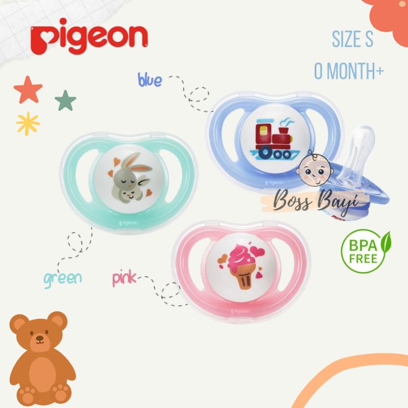 PIGEON Minilight Pacifier size S Empeng Bayi Anak Kemasan 1pc