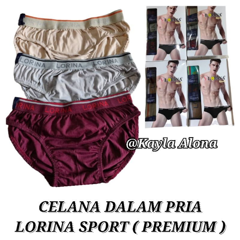 (1 BOX = isi 3pcs)CELANA DALAM PRIA ' LORINA SPORT '