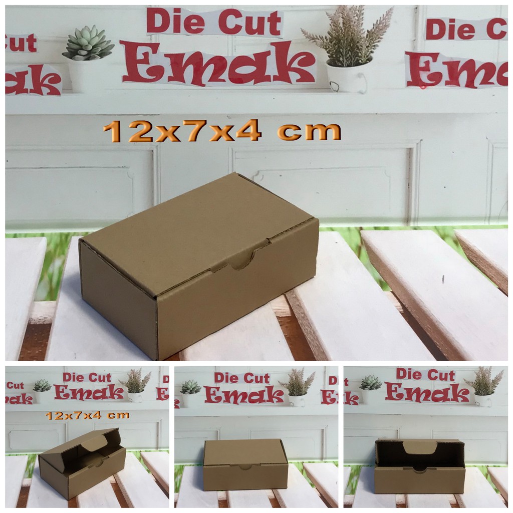 

kardus uk.12x7x4 cm kotak box karton Die Cut