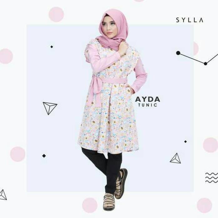 Promo Tunik Ayda - Atasan Katun Jepang Muslimah - Ori Sylla Hijab - Busui