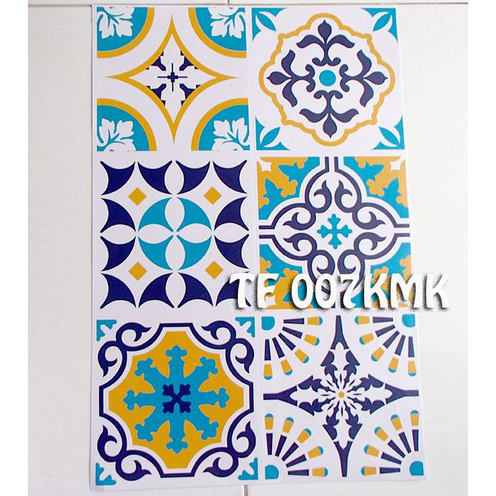 STICKER TEGEL LANTAI STIKER DINDING STIKER KERAMIK TF 007 DINDING DAPUR WALLSTICKER WALLPAPER