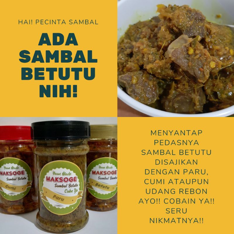 

Sambal Betutu Cabe Ijo Paru 120gr.Fresh diproduksi setiap hari.