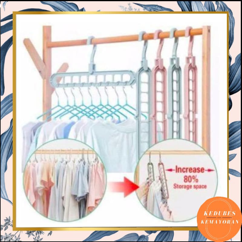 Magic Hanger Instan Gantungan Baju Lemari Pakaian Wonder Hanger 9 in 1 Ajaib [kk]