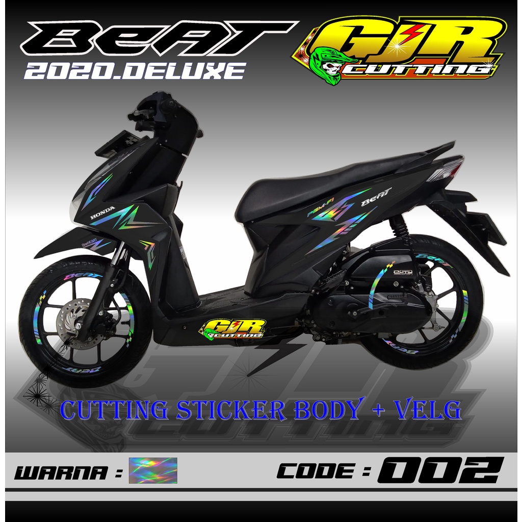 Cutting Sticker Beat Deluxe - Free Sticker VELG Stiker Motor Beat - Cutting Stiker Honda Beat Deluxe