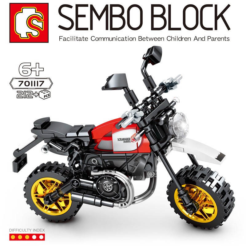 Sembo Block 701117 Motor Motorcycle Ducati Desert Sled