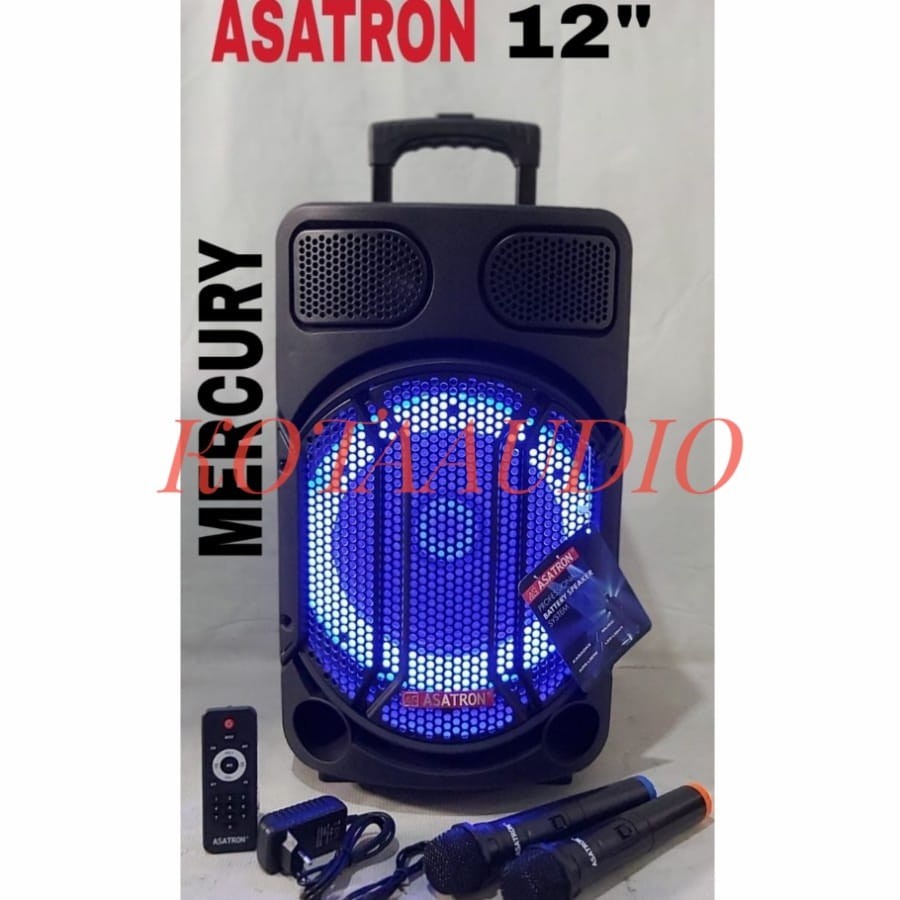 SPEAKER MEETING PORTABLE WIRELESS ASATRON MERCURY 12 INCH 2 MIC
