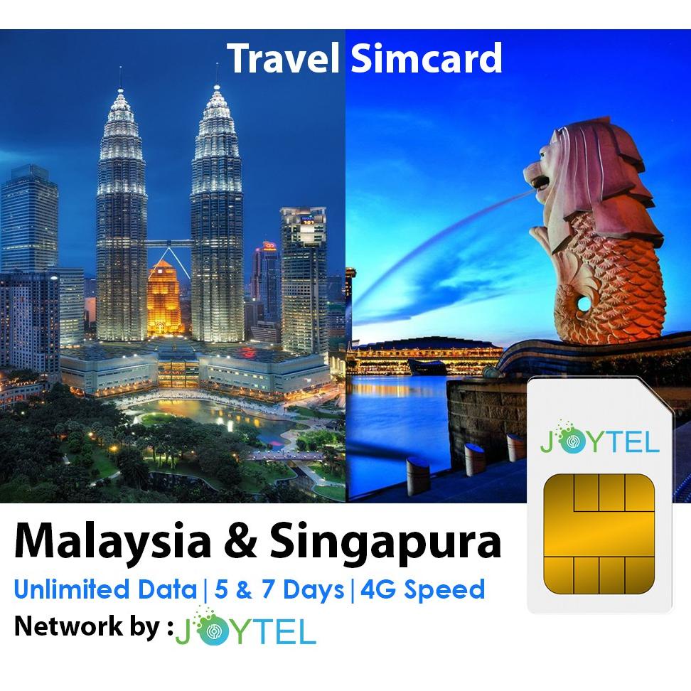 Simcard Singapore & Malaysia Unlimited Internet