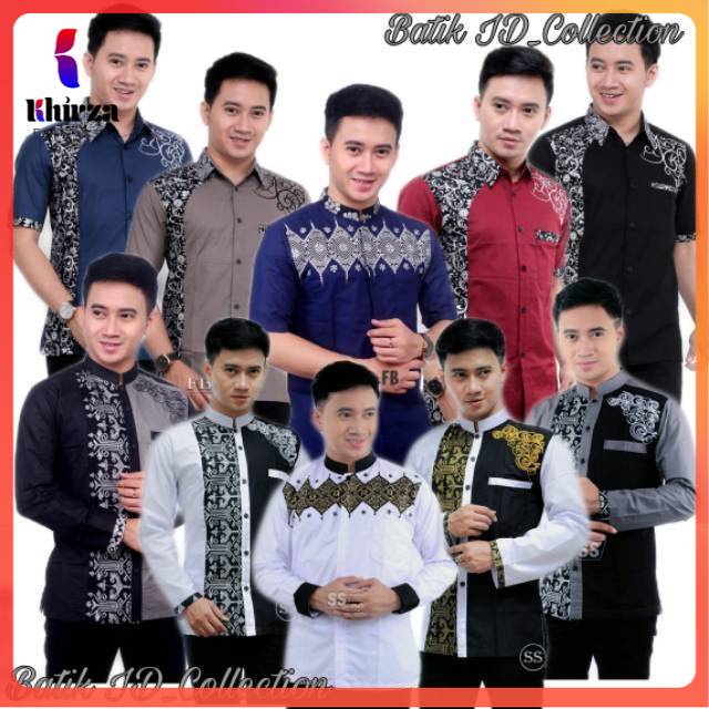Koko Batik Fashion Muslim Kombinasi  M/L/XL Dewasa KOKO KURTA DAN KOKO HADROH  - by BATIK PITTO