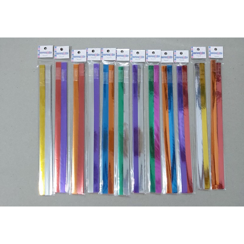 

Kertas Origami / Kertas Bintang Polos Metalik Ukuran 25 x 1 cm (isi 50)