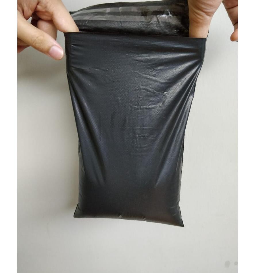 

★ ZG9D 100 pcs Plastik Polymailer ECO-BLACK Hitam 17x30 cm ✥ ✄