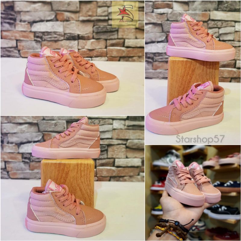 SEPATU ANAK VANS SK8 HIGH PEACH KIDS SEPATU TERBARU