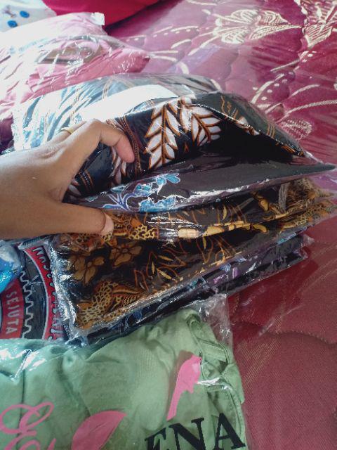 Nailo Batik Hrb026 Kenongo Kemeja Tosca Pendek Pekalongan Padi M L Xl Sogan Tulis Halus Kemeja Batik