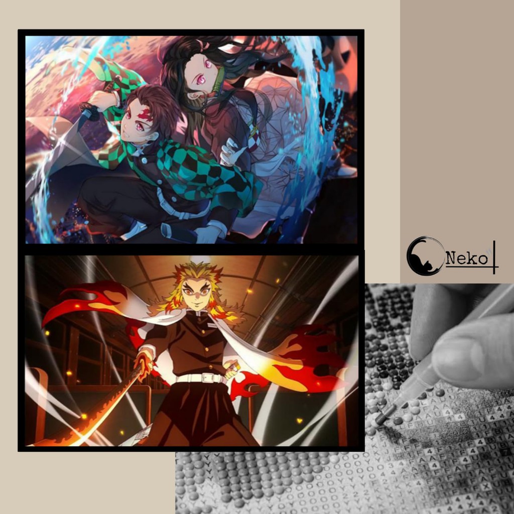 

⭐Oneko⭐ Diamond 3D 5D Painting {40x30cm} Anime Demon Slayer / Kimetsu No Yaiba