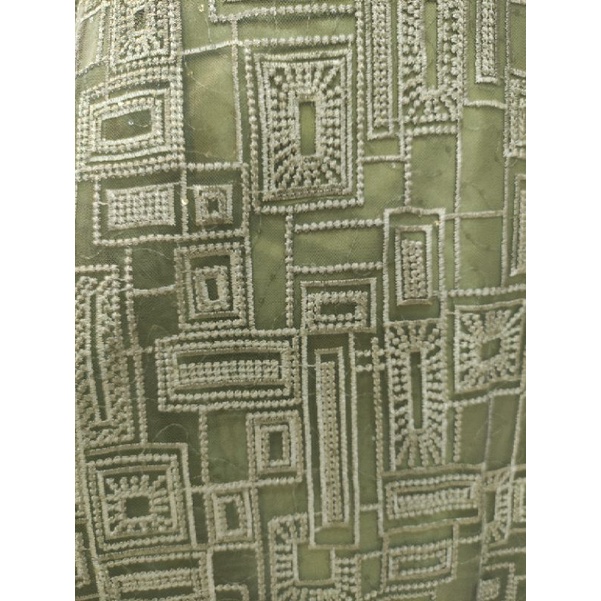 Kain Tile Brokat Sapto Geometris Abstrak AP55220T No 2 Sage Green