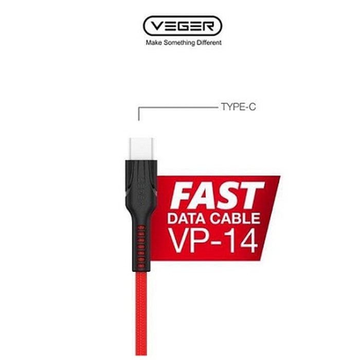 Kabel Data VEGER VP-14 Fast Charging 2.4 A MICRO USB / TYPE C Ori