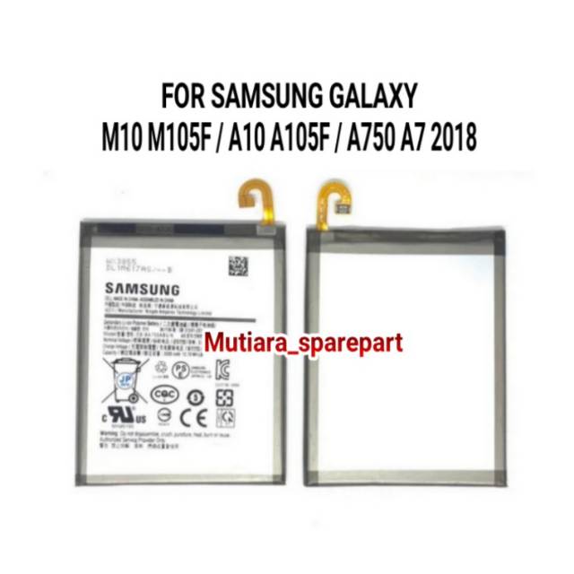 BATRE BATERAI SAMSUNG A10 A105F - M10 M105F - A7 2018 A750