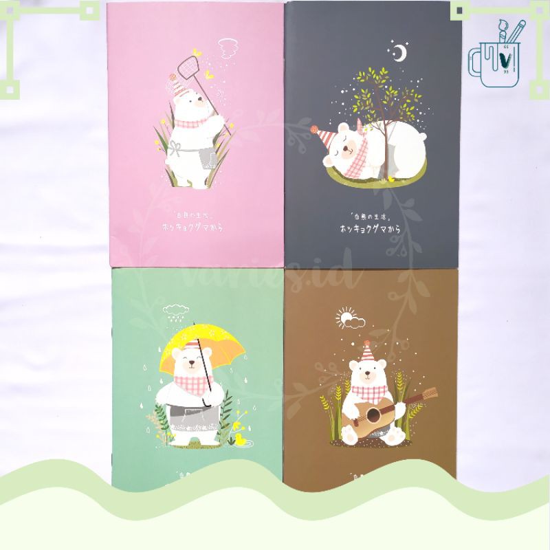 

Note Book | Notes | Buku Catatan | Buku Tulis A5 Cover Cute Polar Bear