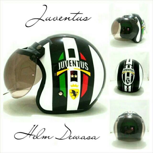 Helm SNI JPN Football Club Juventus Kaca Bogo Gelap