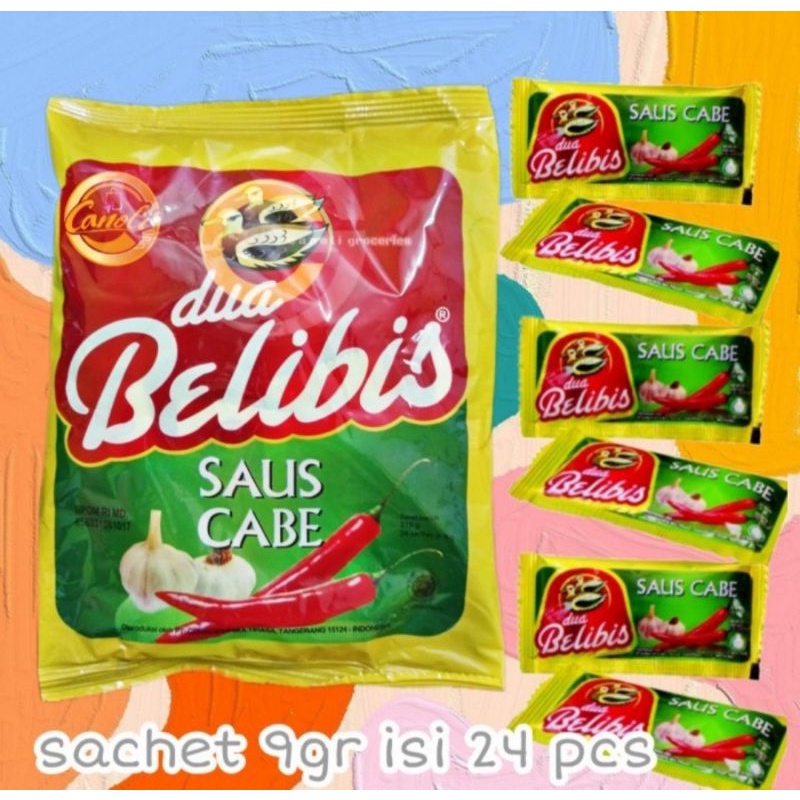 sambal dua belibis / saos cabe sachet 9gr isi 24pcs / saos cabe pedas