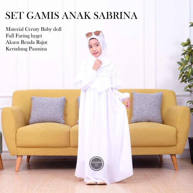 Set gamis anak SABRINA ceruty