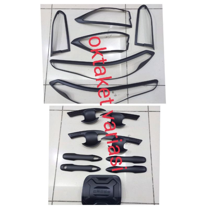 paket garnish depan belakang outer handle tank cover Toyota Corolla Cross 2020 hitam dop