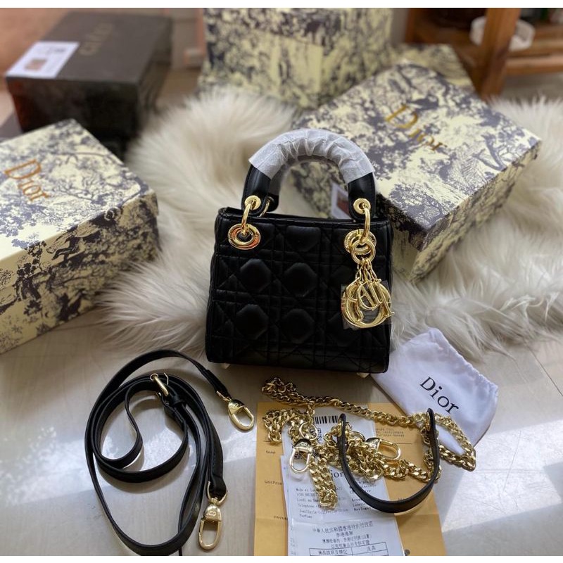 DIOR LADY BABY LAMBSKIN FREE BOX