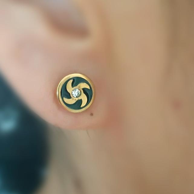 [KODE PRODUK 6BWTW7045] Robagin ANT84 anting tusuk barbel emas piercing pria wanita korea titanium s