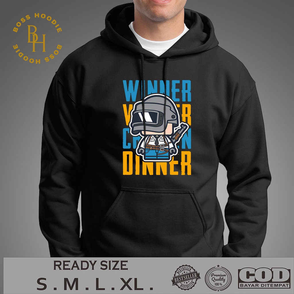 HOODIE PUBG WINNER WINNER CHIKEN DINER / HOODIE PRIA / JAKET PRIA / HOODIE KEREN