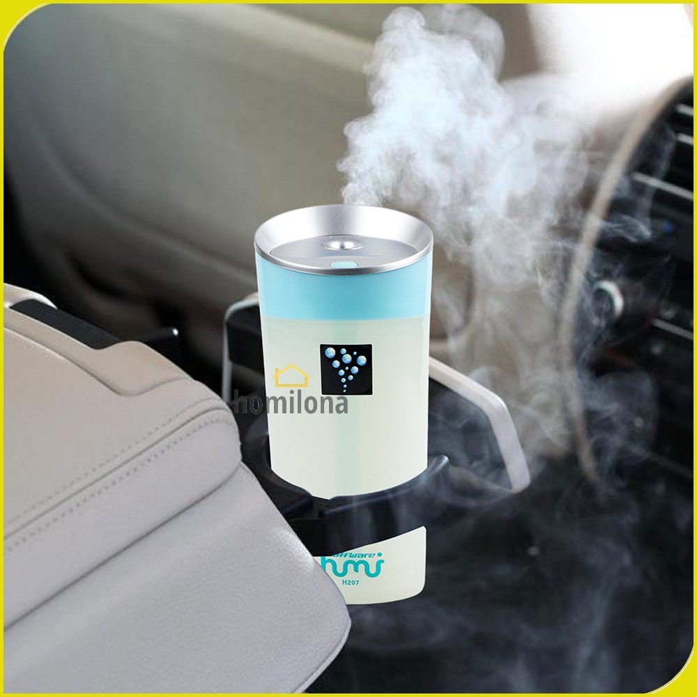 USB Air Humidifier Aromatherapy Oil Diffuser Gelas 300ml Mobil Car Taffware HUMI Small O H207 Blue