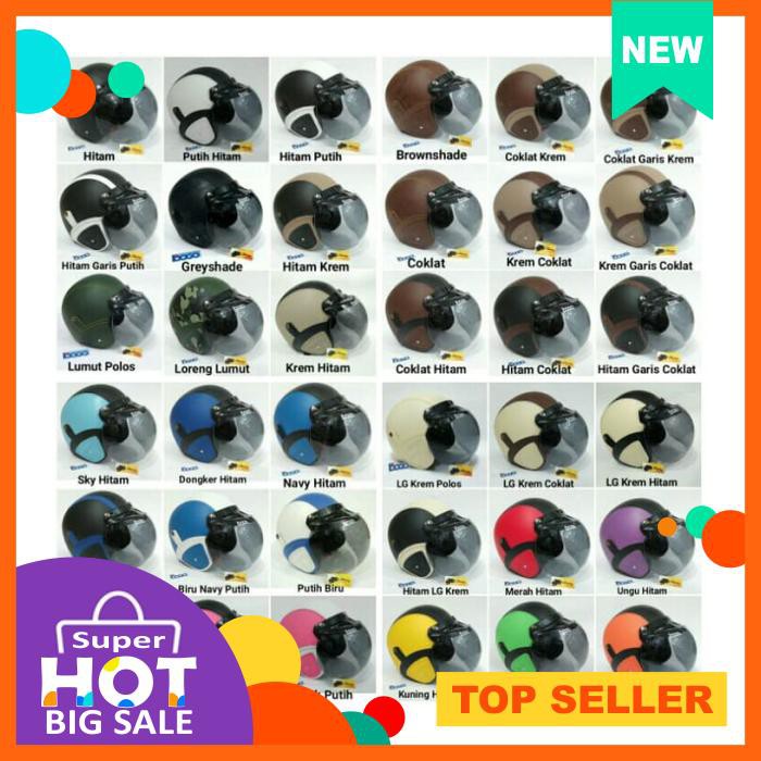 Helm Retro Kaca Bogo Classic Vespa Murah