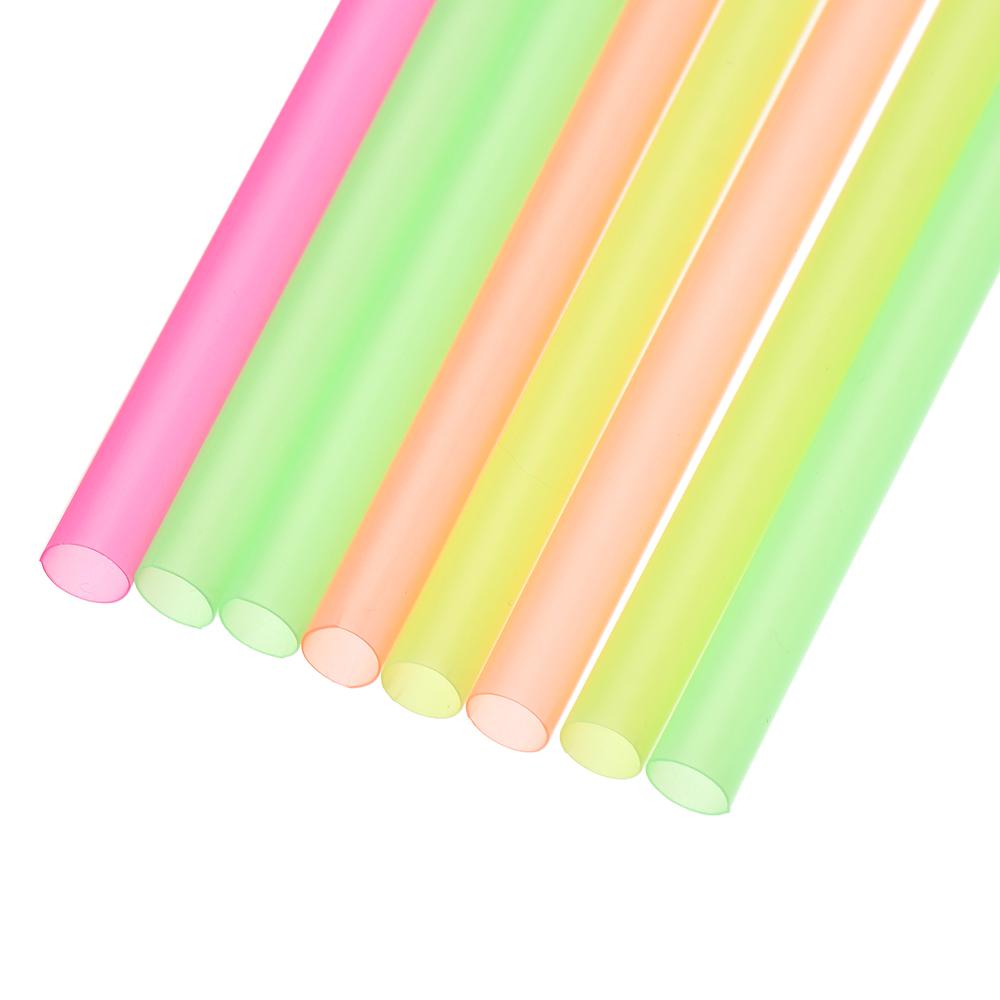 Top Sendok Sedotan Party Supplie Straight Straw Soft Drinking Supplie 100PCS