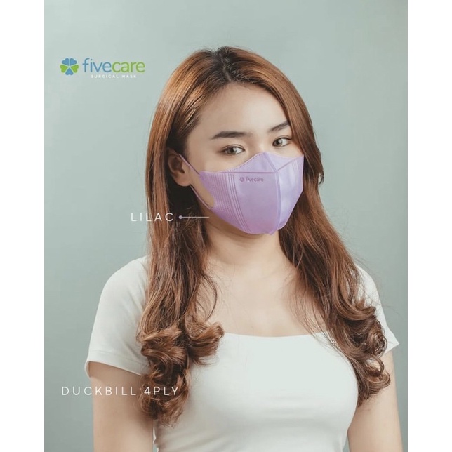 FIVECARE Masker Duckbill 4ply Surgical Face Mask isi 25 pcs | 50 pcs