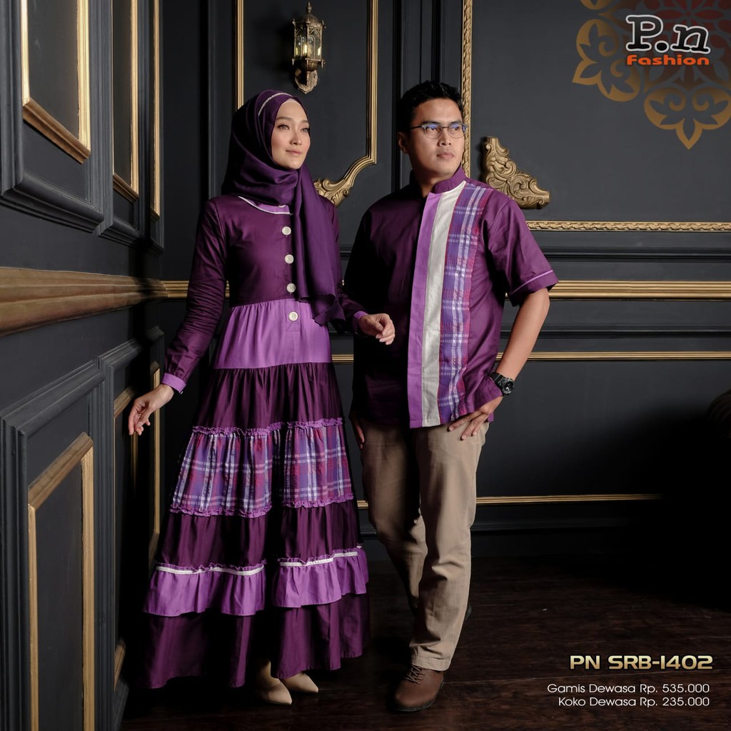 Sarimbit PN fashion SRB - 1402 / Gamis Modern / Fashion / PN Fashion / Gamis Katun / Katun Jepang