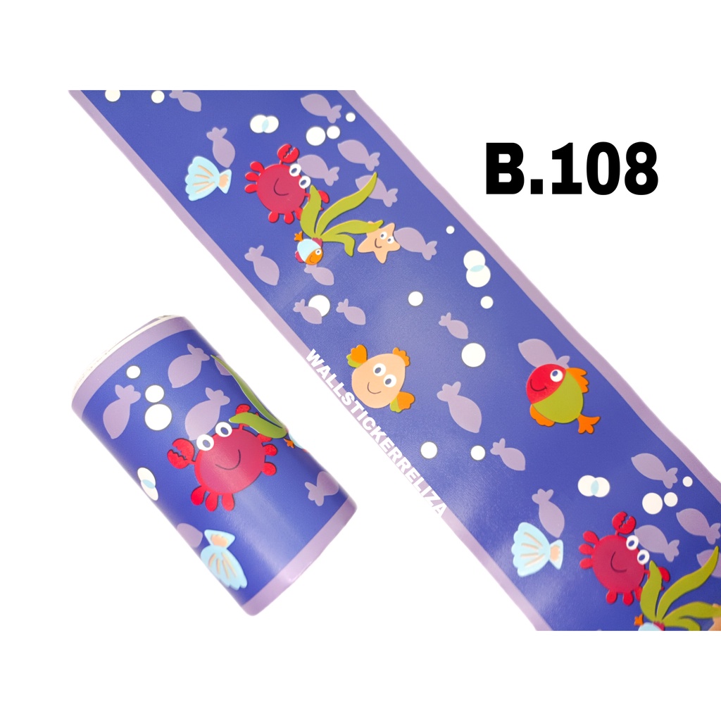 RELIZA Wall Border IKAN 10CM X 10METER Wallborder B108