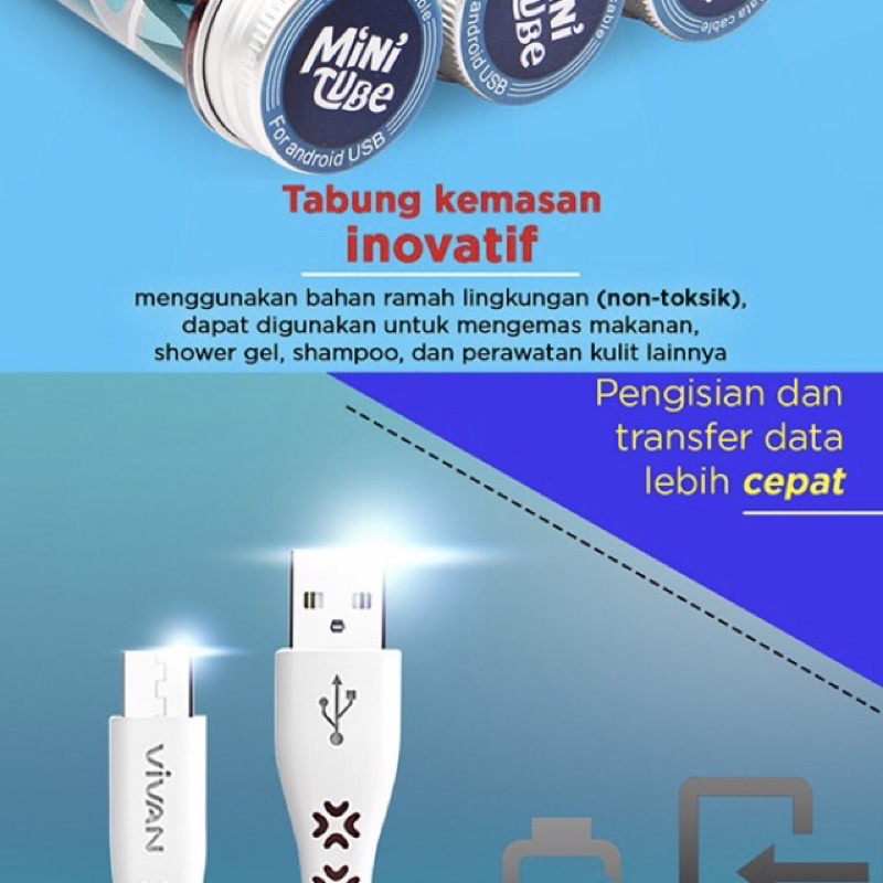 Vivan CTM100 Kabel Data Android Micro Usb Original