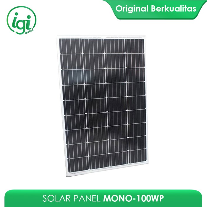 SOLAR PANEL 100 w / SOLAR CELL100 watt / PANEL SURYA 100WP MONO INSCOM