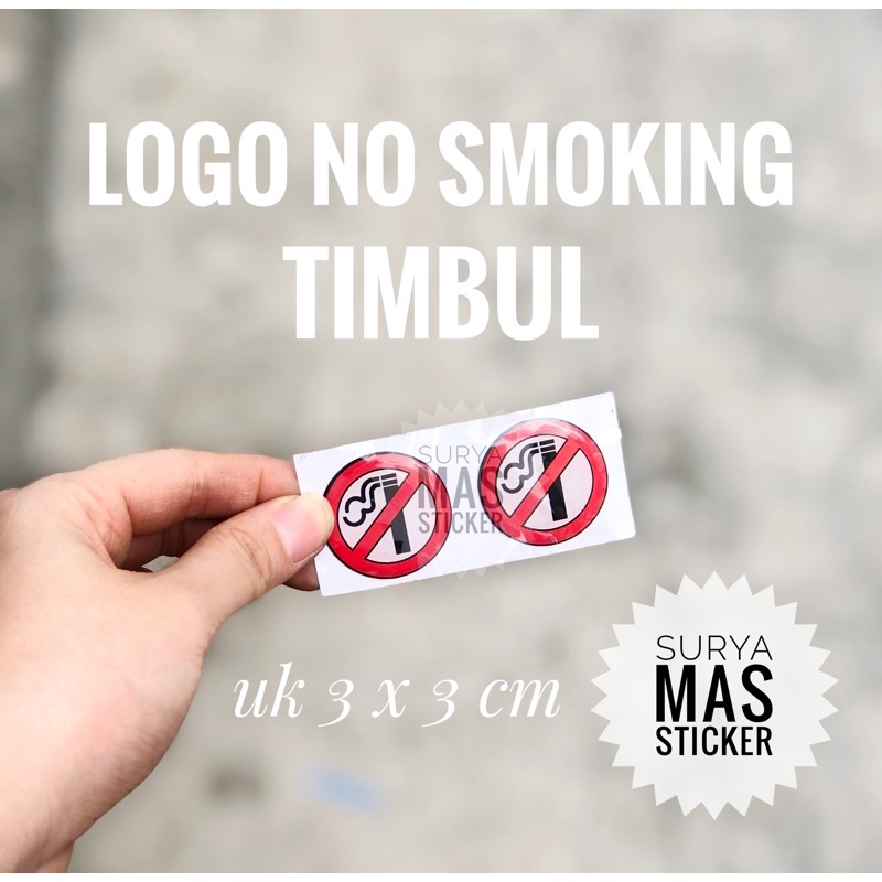 

stiker no smoking timbul