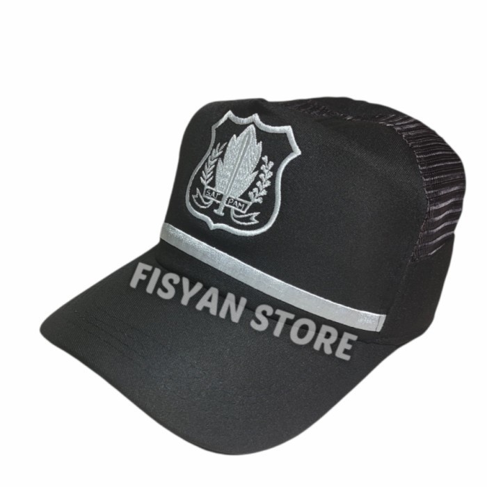 Topi Security List | Topi Satpam List Coklat Terbaru